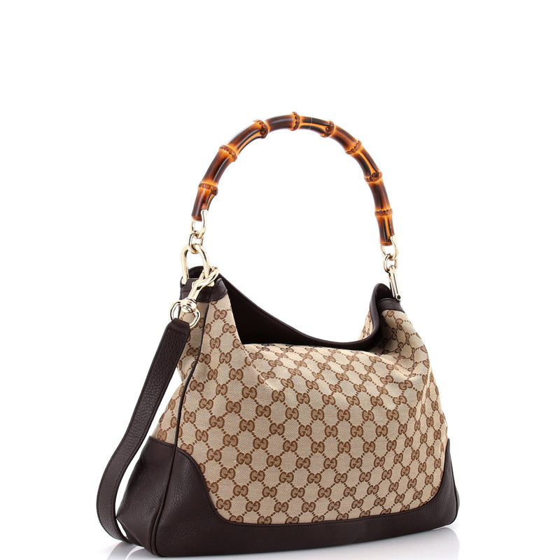 Diana Bamboo Shoulder Bag Gg Canvas