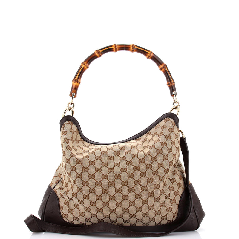 Diana Bamboo Shoulder Bag Gg Canvas