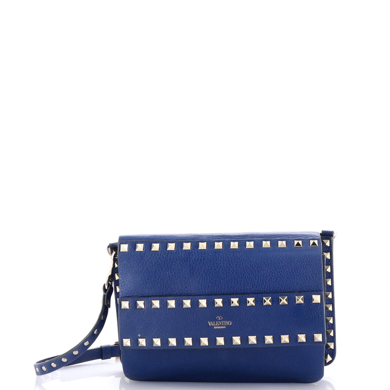 Rockstud Front Handle Flap Bag Leather