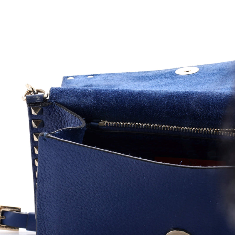 Rockstud Front Handle Flap Bag Leather