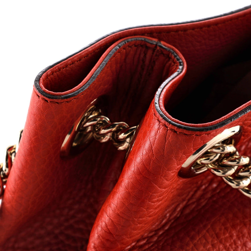 Soho Chain Strap Shoulder Bag Leather