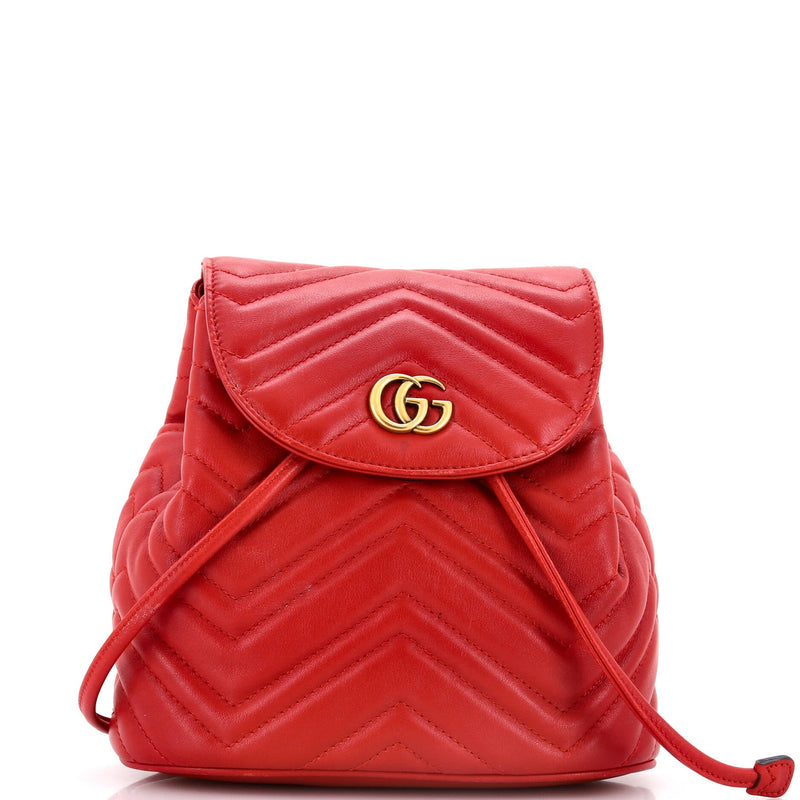 Gg Marmont Drawstring Backpack Matelasse