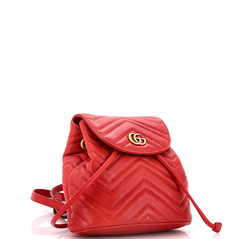 Gg Marmont Drawstring Backpack Matelasse