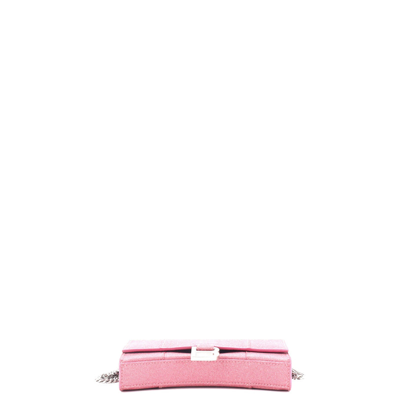 Hourglass Chain Wallet Glitter Leather