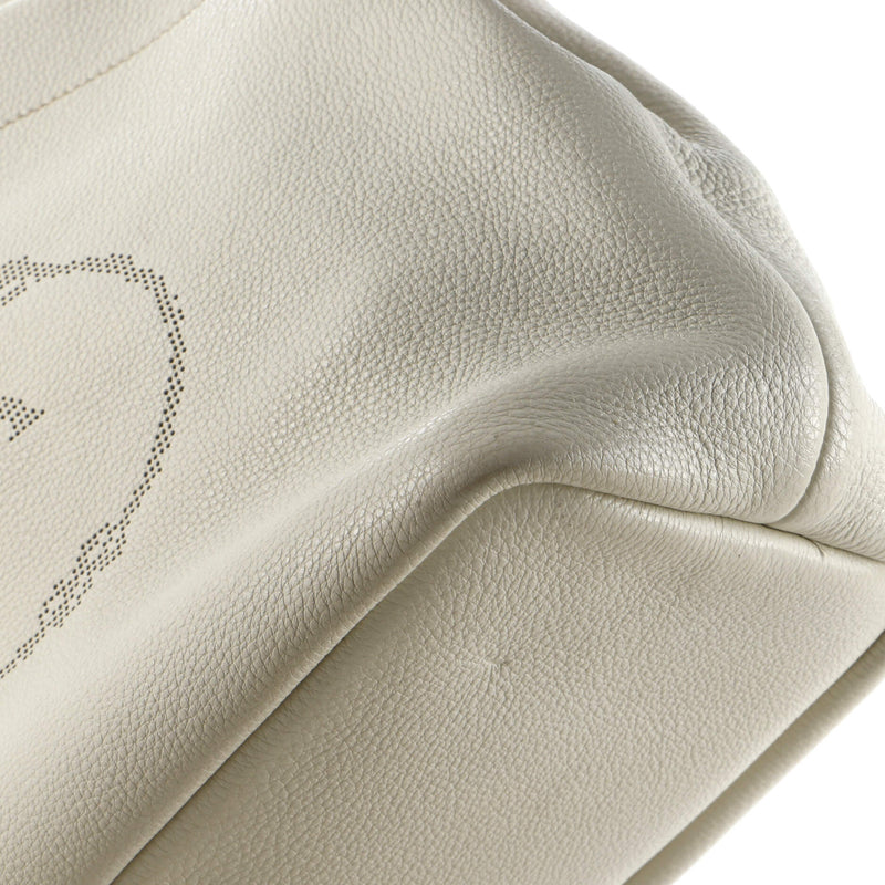 Logo Tote Perforated Leather Medium
