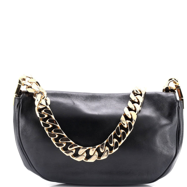 Olympia Flap Chain Shoulder Bag Leather