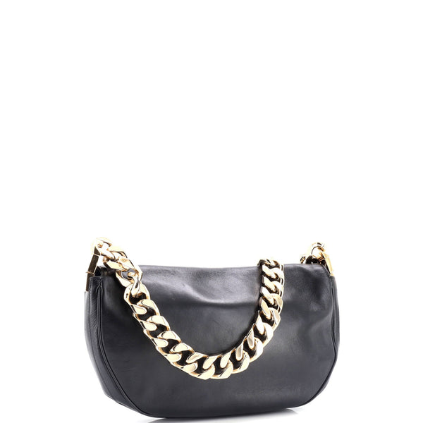 Olympia Flap Chain Shoulder Bag Leather