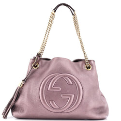 Soho Chain Strap Shoulder Bag Leather