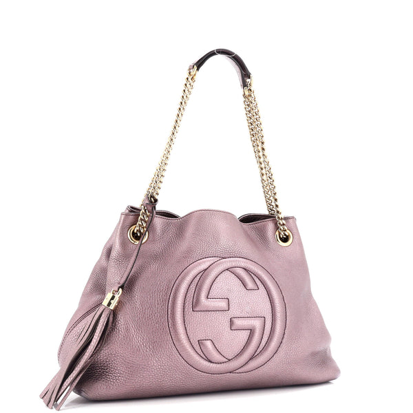 Soho Chain Strap Shoulder Bag Leather