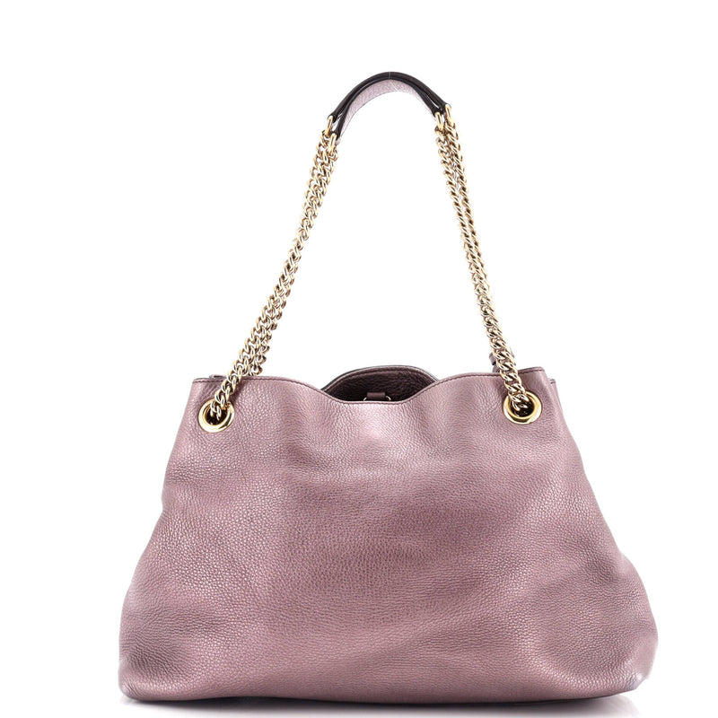 Soho Chain Strap Shoulder Bag Leather
