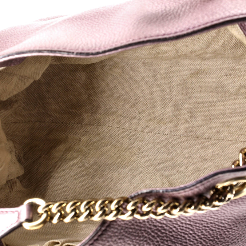 Soho Chain Strap Shoulder Bag Leather