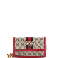 Queen Margaret Chain Wallet Gg Coated