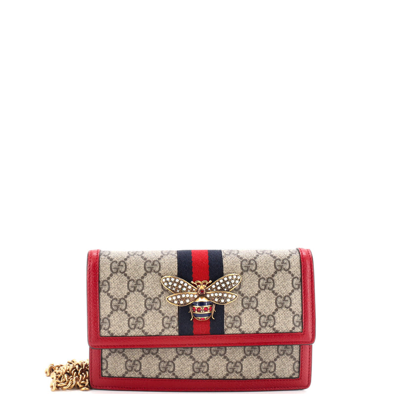 Queen Margaret Chain Wallet Gg Coated