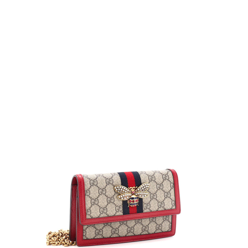 Queen Margaret Chain Wallet Gg Coated