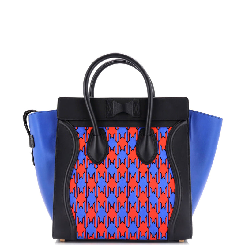 Luggage Bag Printed Textile And Leather
