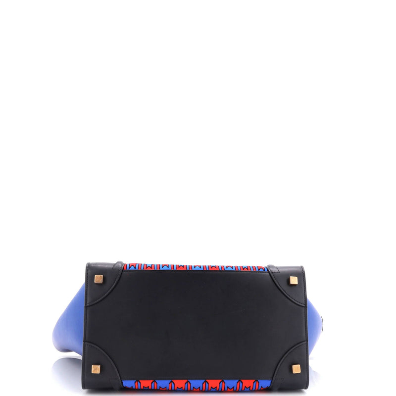 Luggage Bag Printed Textile And Leather
