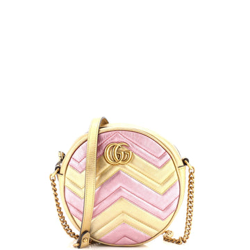 Gg Marmont Round Shoulder Bag Matelasse