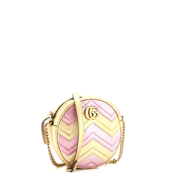 Gg Marmont Round Shoulder Bag Matelasse