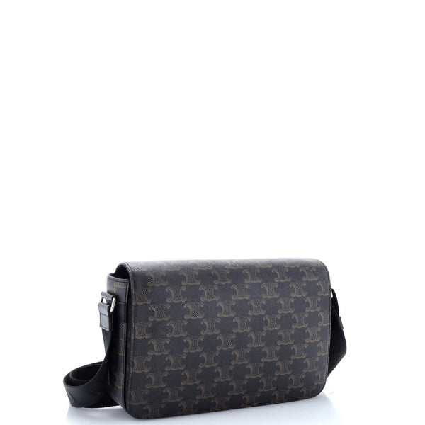 Flap Messenger Bag Triomphe Coated