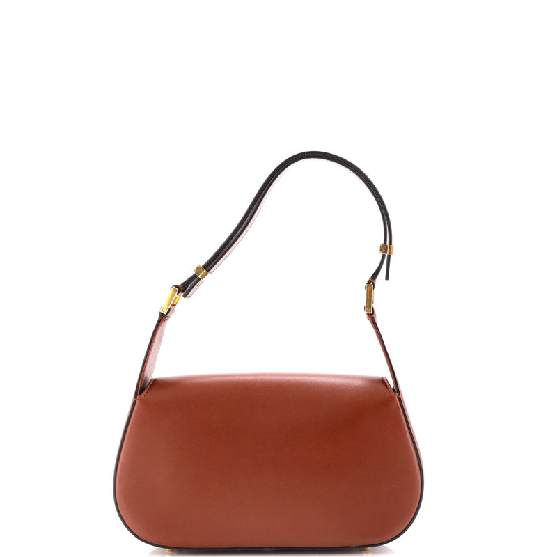 Vlogo Chain Flap Shoulder Bag Leather