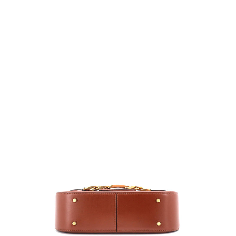 Vlogo Chain Flap Shoulder Bag Leather