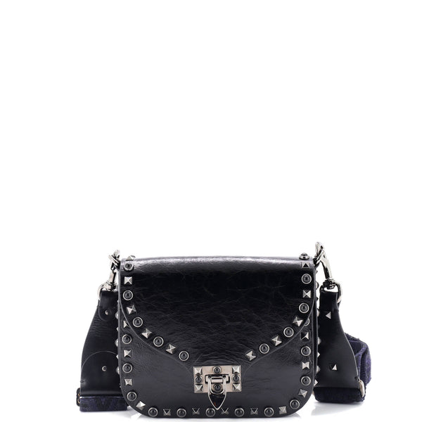 Rolling Rockstud Crossbody Bag Leather