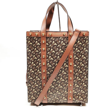 Burberry Hand Bag Brown Pvc