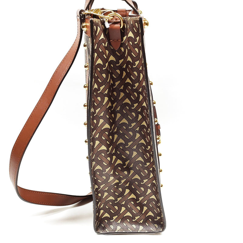 Burberry Hand Bag Brown Pvc