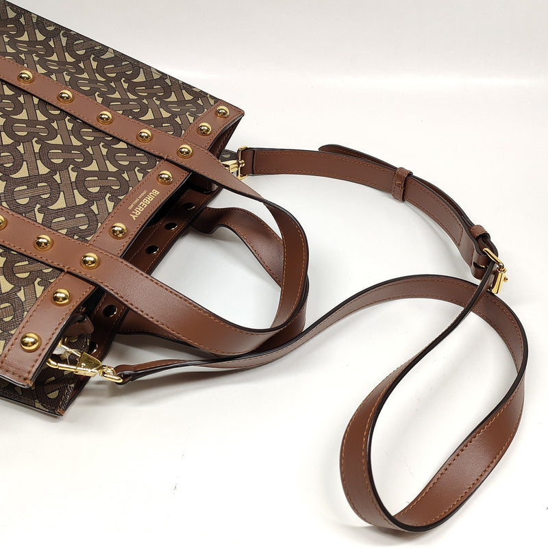 Burberry Hand Bag Brown Pvc