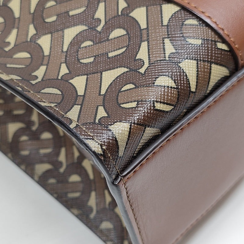 Burberry Hand Bag Brown Pvc