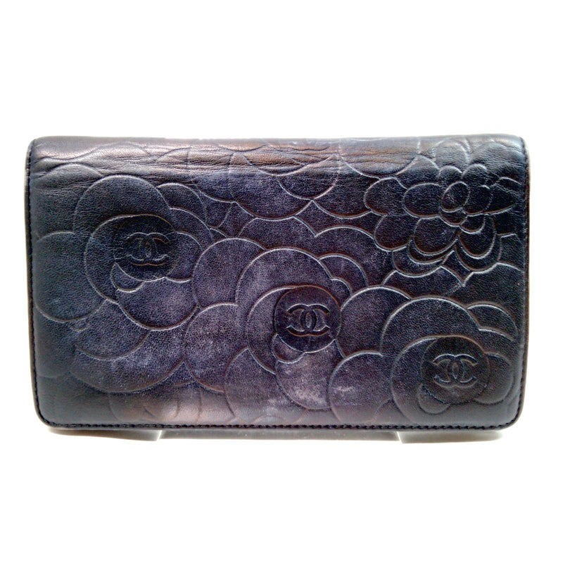 Chanel Long Wallet Black Leather