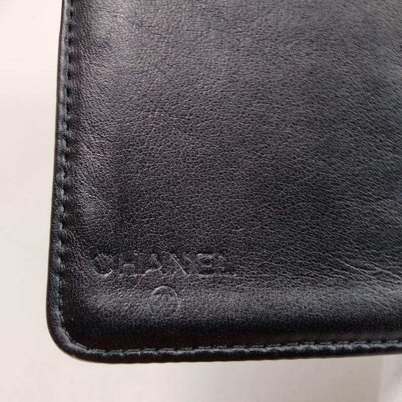 Chanel Long Wallet Black Leather