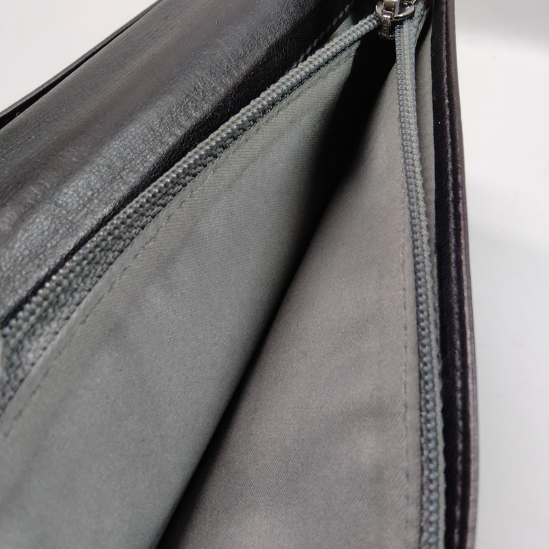 Chanel Long Wallet Black Leather