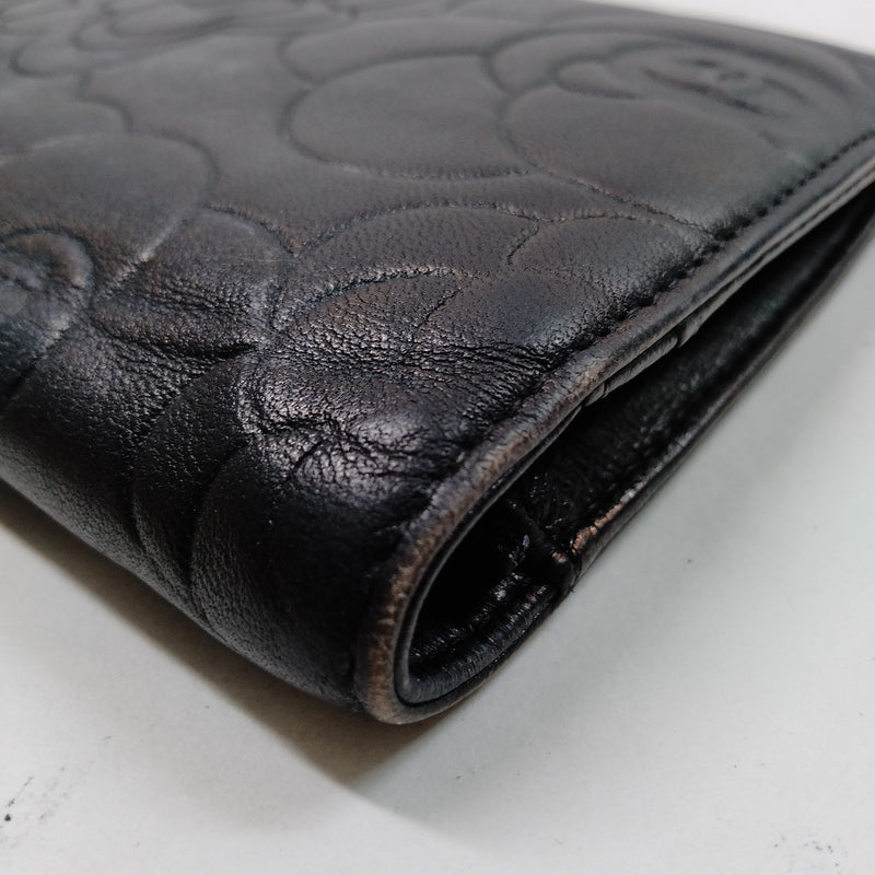 Chanel Long Wallet Black Leather