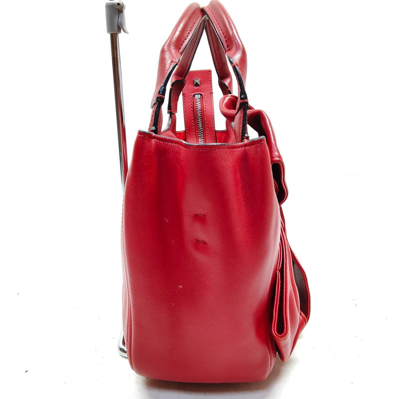 Valentino Garavani Hand Bag Red Leather