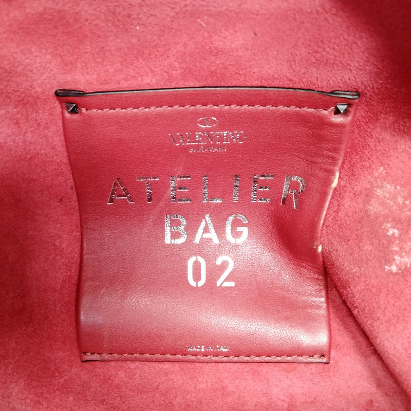 Valentino Garavani Hand Bag Red Leather