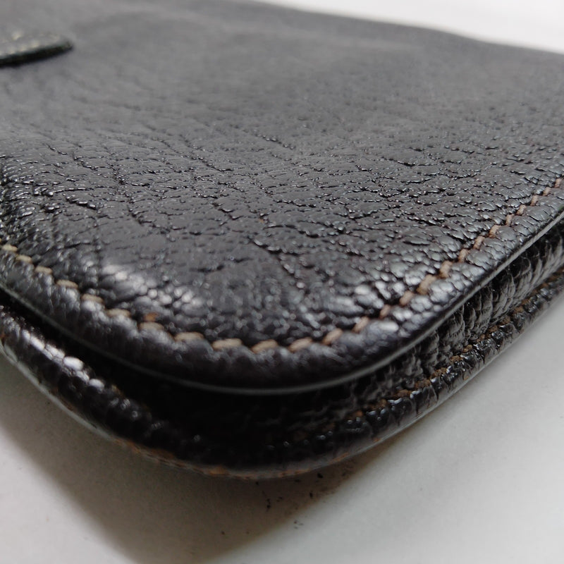 Hermes Long Wallet Brown Leather