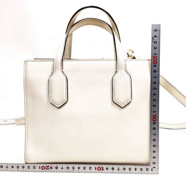 Gucci Hand Bag Beige Leather