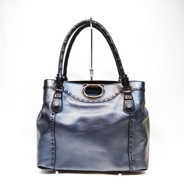 Ferragamo Hand Bag Black Leather