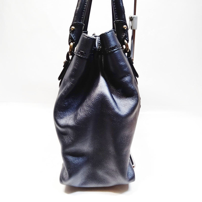 Ferragamo Hand Bag Black Leather