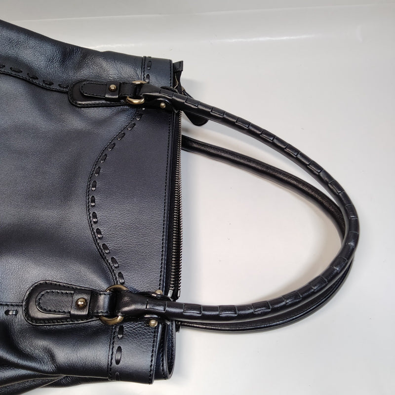 Ferragamo Hand Bag Black Leather