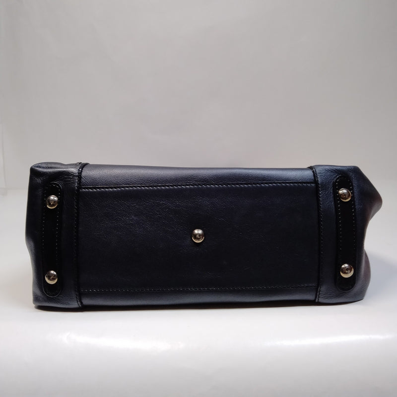 Ferragamo Hand Bag Black Leather