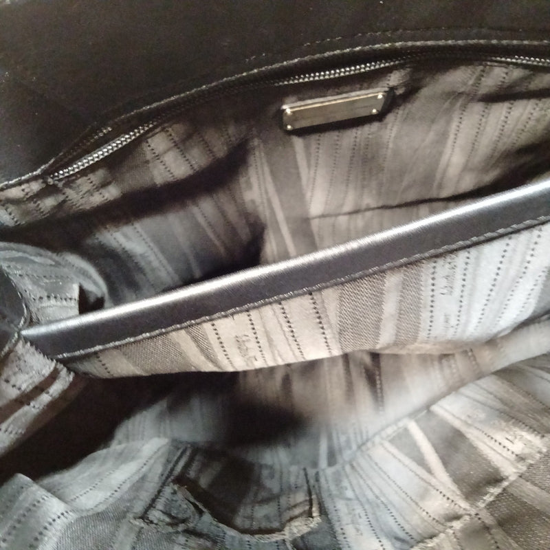 Ferragamo Hand Bag Black Leather