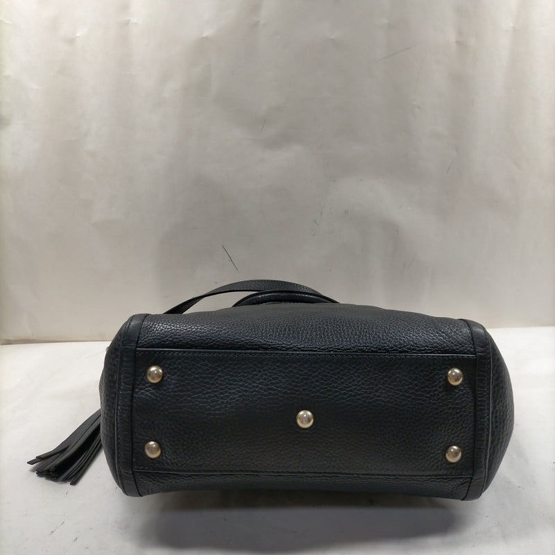 Gucci Hand Bag Black Leather