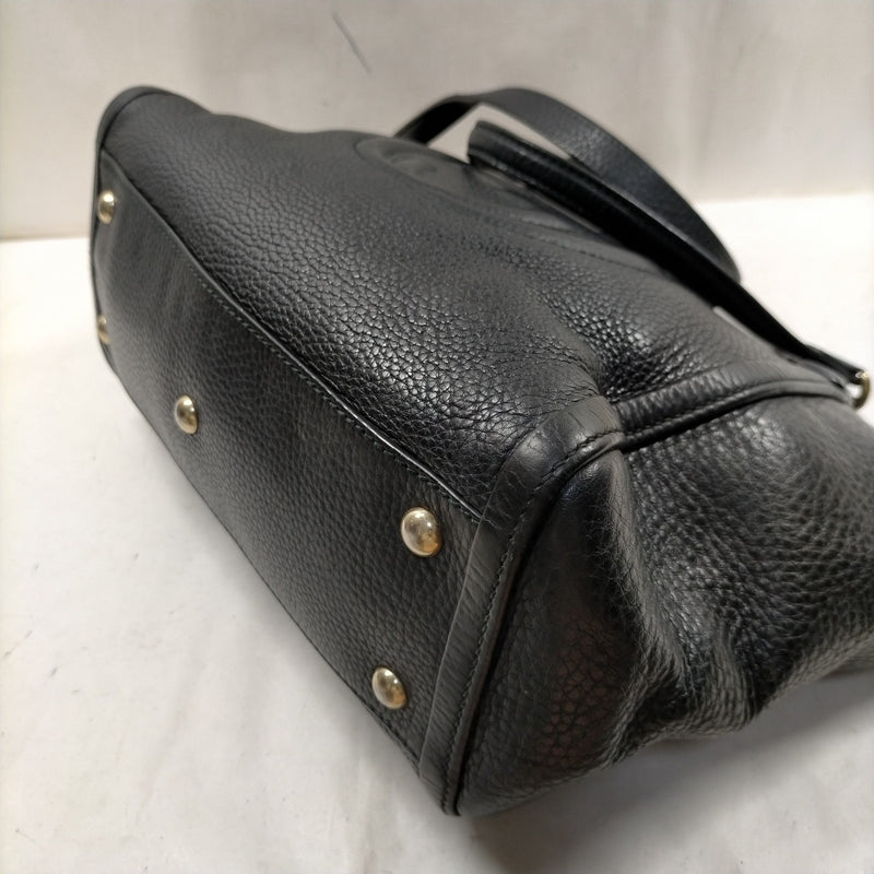 Gucci Hand Bag Black Leather