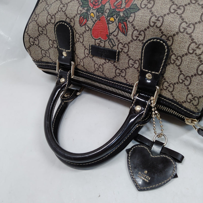 Gucci Hand Bag Brown Pvc