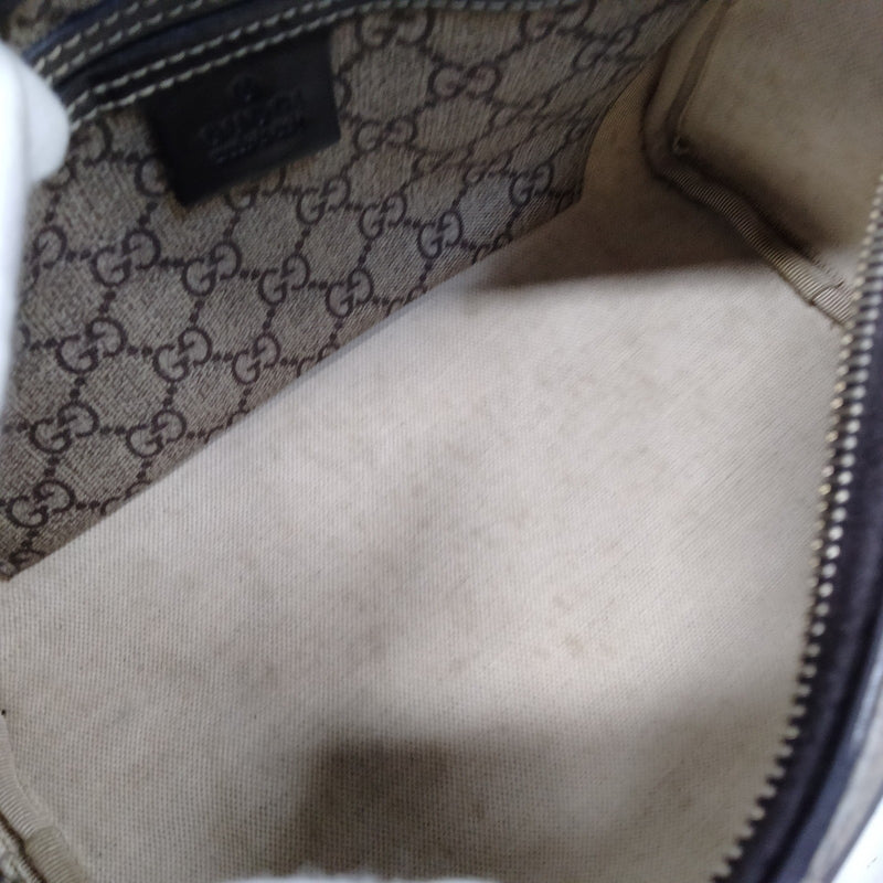 Gucci Hand Bag Brown Pvc