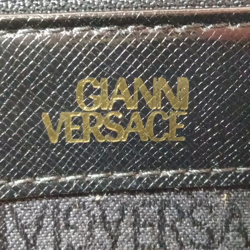Gianni Versace Hand Bag Black Patent