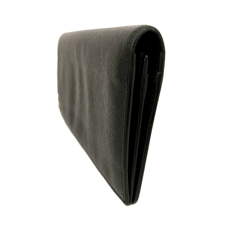 Prada Logo Saffiano Leather Long Bifold