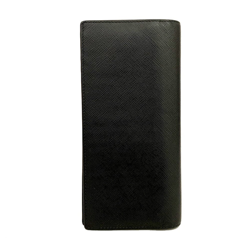 Prada Logo Saffiano Leather Long Bifold